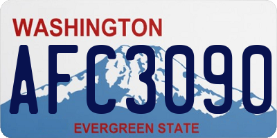 WA license plate AFC3090