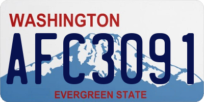 WA license plate AFC3091