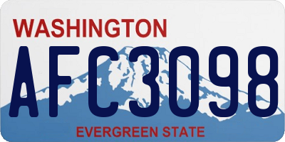 WA license plate AFC3098