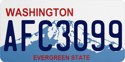 WA license plate AFC3099