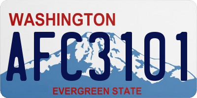 WA license plate AFC3101