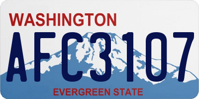 WA license plate AFC3107