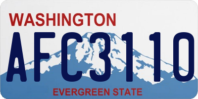 WA license plate AFC3110
