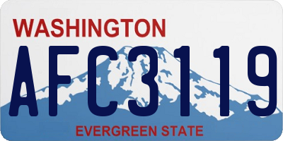 WA license plate AFC3119
