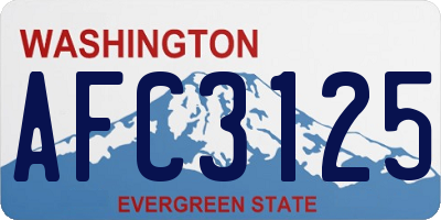 WA license plate AFC3125