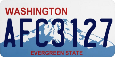 WA license plate AFC3127