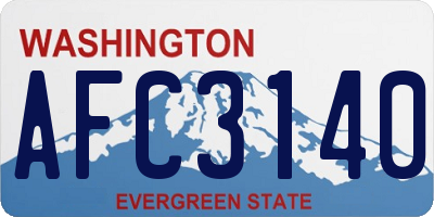 WA license plate AFC3140