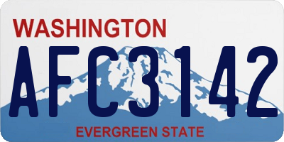 WA license plate AFC3142