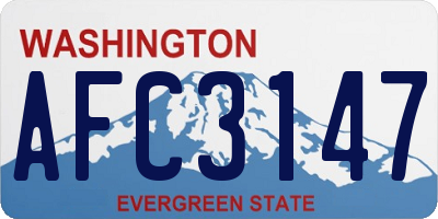 WA license plate AFC3147