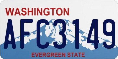 WA license plate AFC3149
