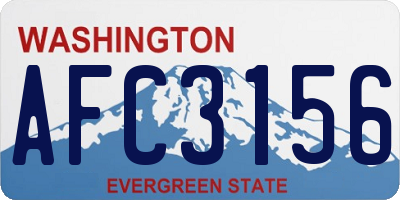 WA license plate AFC3156