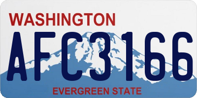 WA license plate AFC3166