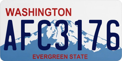 WA license plate AFC3176