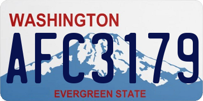 WA license plate AFC3179