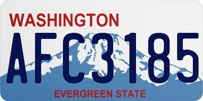 WA license plate AFC3185