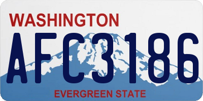 WA license plate AFC3186