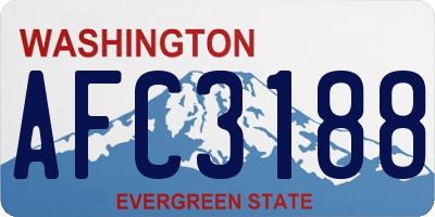 WA license plate AFC3188