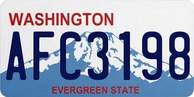 WA license plate AFC3198