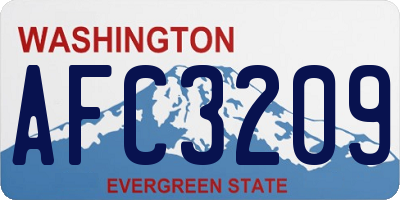 WA license plate AFC3209