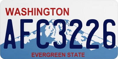 WA license plate AFC3226
