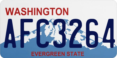 WA license plate AFC3264
