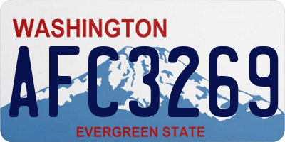 WA license plate AFC3269