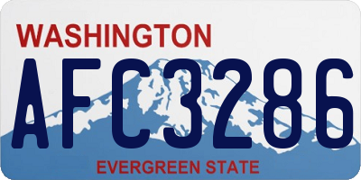 WA license plate AFC3286