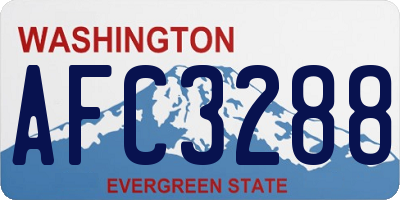 WA license plate AFC3288
