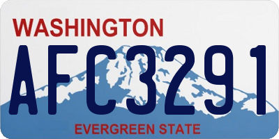 WA license plate AFC3291