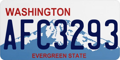 WA license plate AFC3293