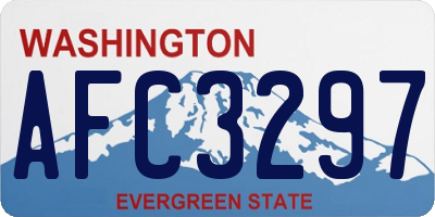 WA license plate AFC3297