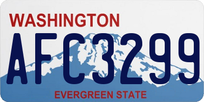 WA license plate AFC3299