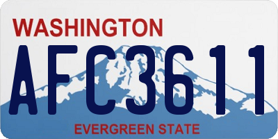 WA license plate AFC3611