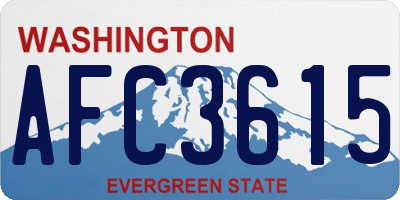 WA license plate AFC3615