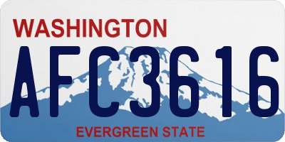 WA license plate AFC3616