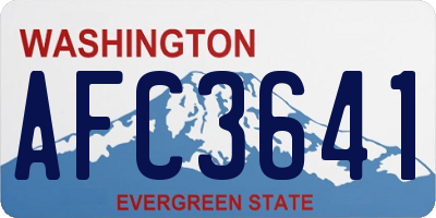 WA license plate AFC3641
