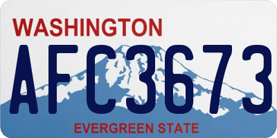 WA license plate AFC3673