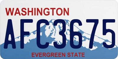 WA license plate AFC3675
