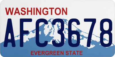 WA license plate AFC3678
