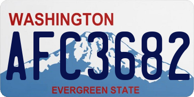 WA license plate AFC3682