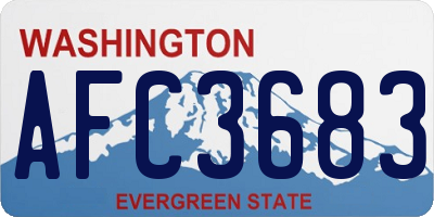 WA license plate AFC3683