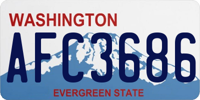 WA license plate AFC3686