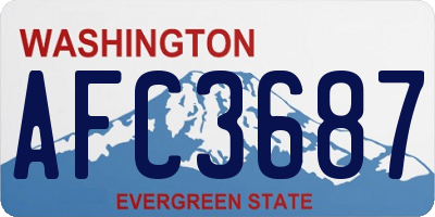 WA license plate AFC3687