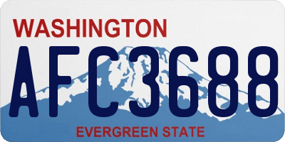 WA license plate AFC3688