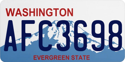 WA license plate AFC3698