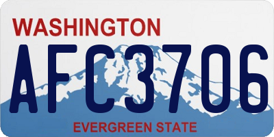 WA license plate AFC3706