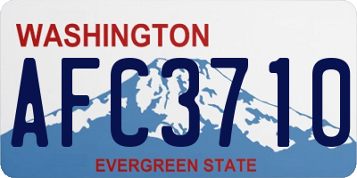 WA license plate AFC3710