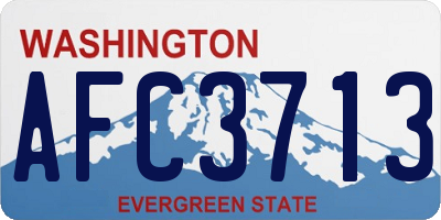 WA license plate AFC3713