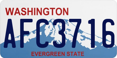 WA license plate AFC3716