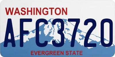 WA license plate AFC3720